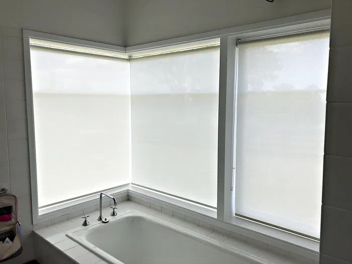 After with translucent fabric